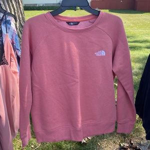 Womens North Face Crewneck large - Coral color